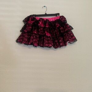 Elegant Lace Ruffle Mini Skirt